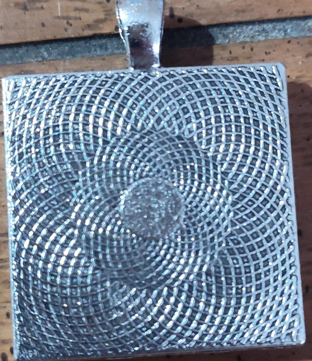 Square Flower Pendant for Non Glitter Lovers