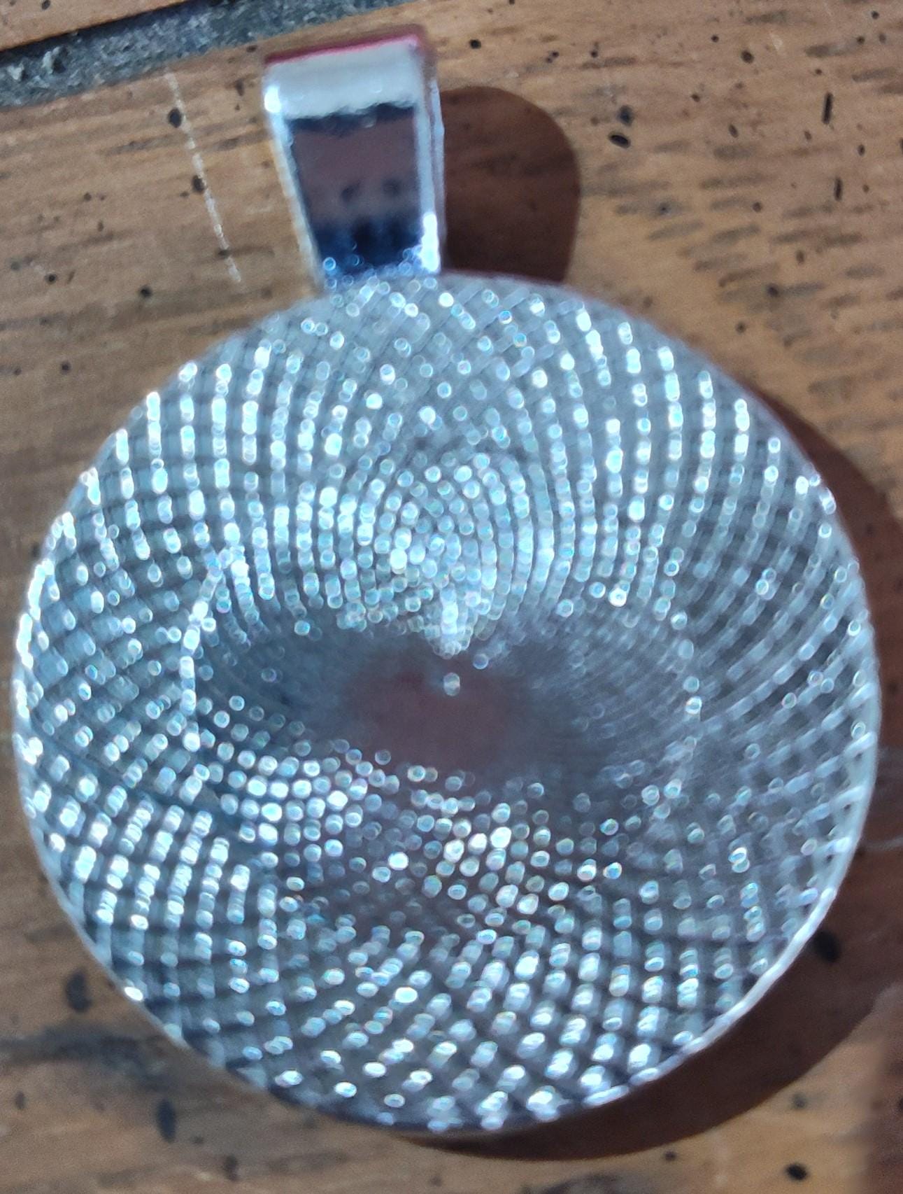 Round Flower Pendant for Non Glitter Lovers