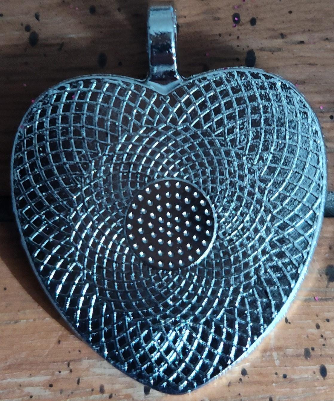 Easter Foil Flower Heart Pendant for Stone Things Lovers