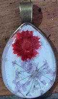 Tear Drop Flower Pendant for Non Glitter Lovers