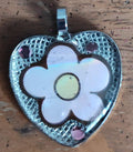 Easter Foil Flower Heart Pendant for Stone Things Lovers