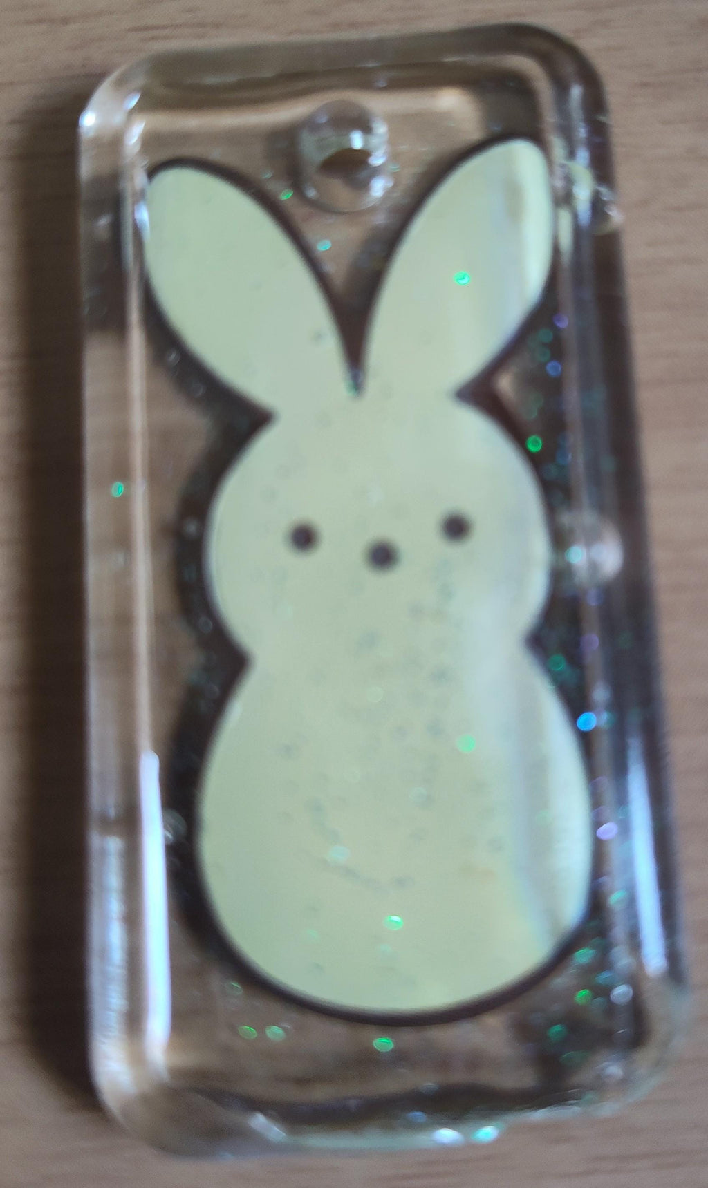 Easter Bunny Foil Sticker Keychain